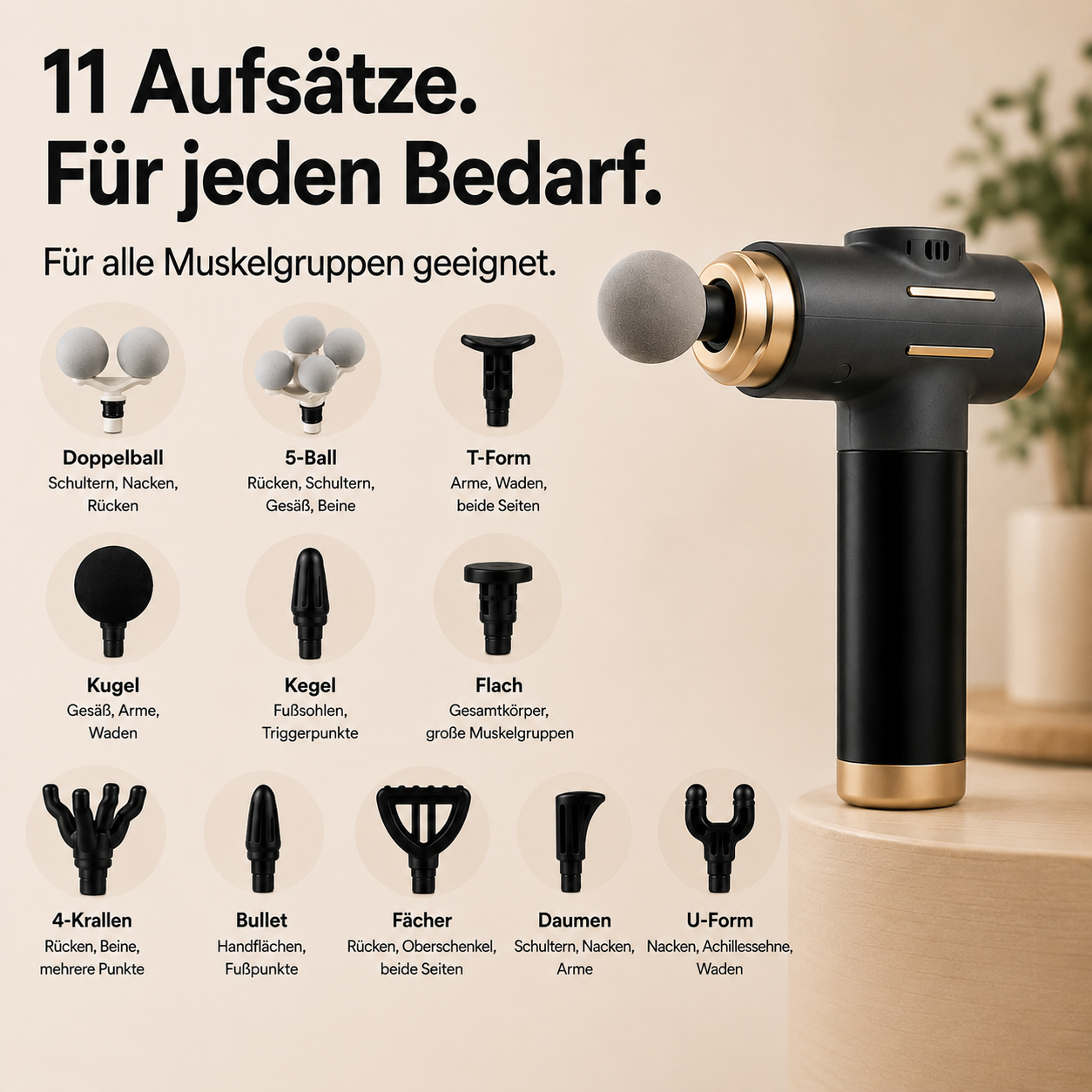 Nuvora – Massagepistole für Tiefenentspannung