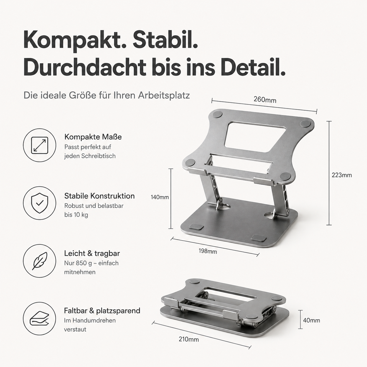 NivoDesk - Verstellbarer Laptopständer