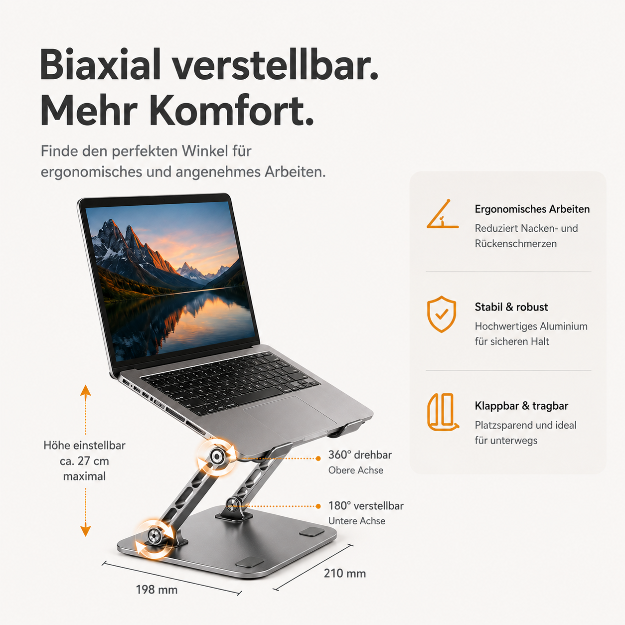NivoDesk - Verstellbarer Laptopständer