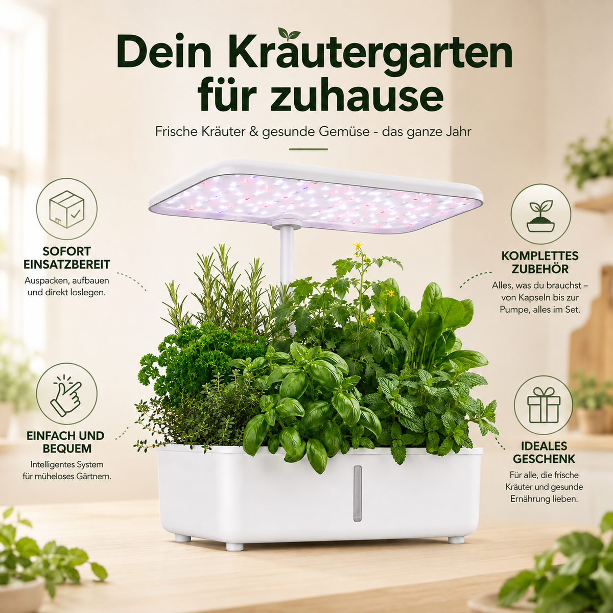 Avena – Hydroponischer WiFi-Indoor-Kräutergarten