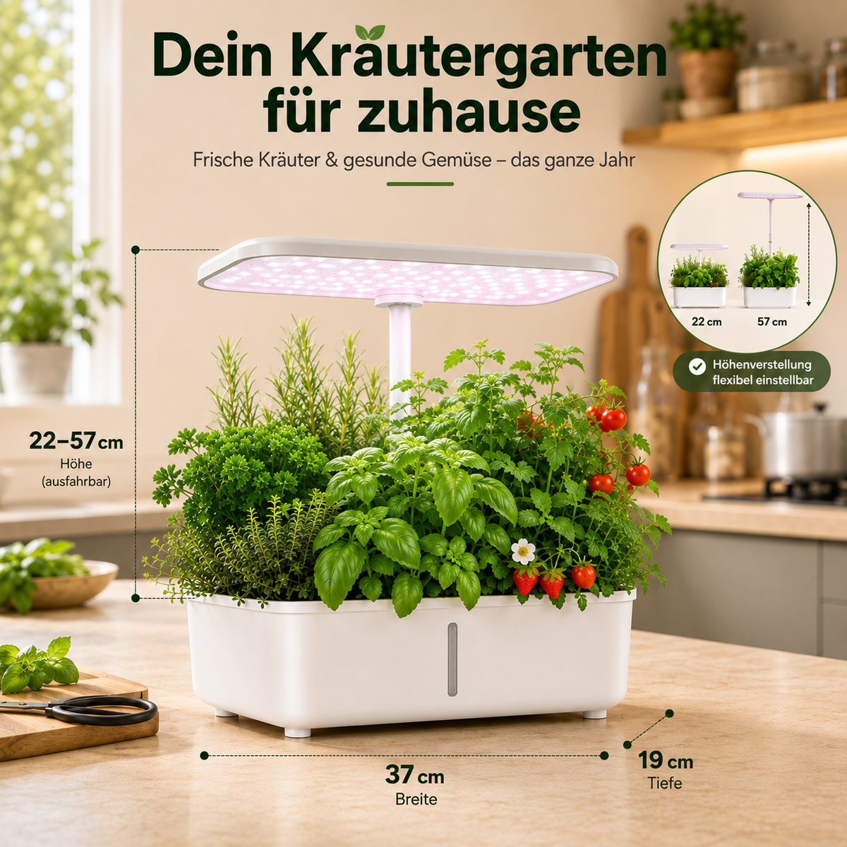Avena – Hydroponischer WiFi-Indoor-Kräutergarten