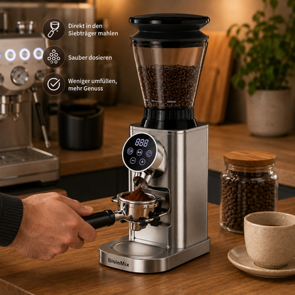 Aromio – Elektrische Kaffeemühle für Espresso & Filterkaffee