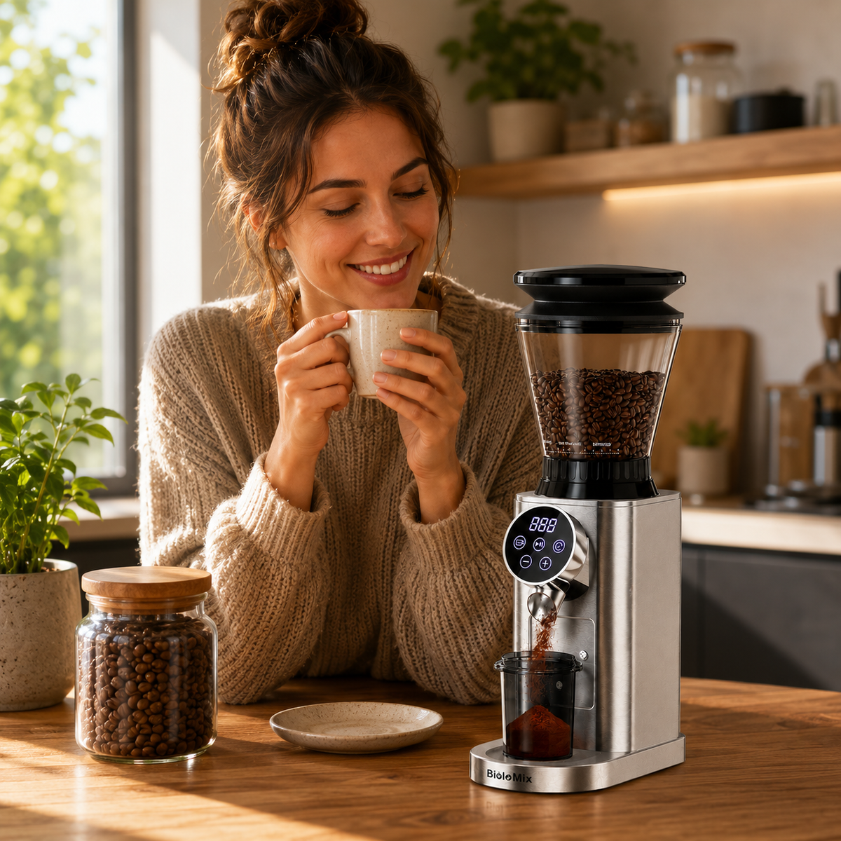 Aromio – Elektrische Kaffeemühle für Espresso & Filterkaffee