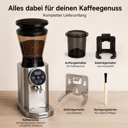 Aromio – Elektrische Kaffeemühle für Espresso & Filterkaffee