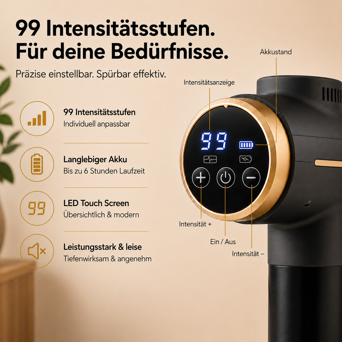 Nuvora – Massagepistole für Tiefenentspannung
