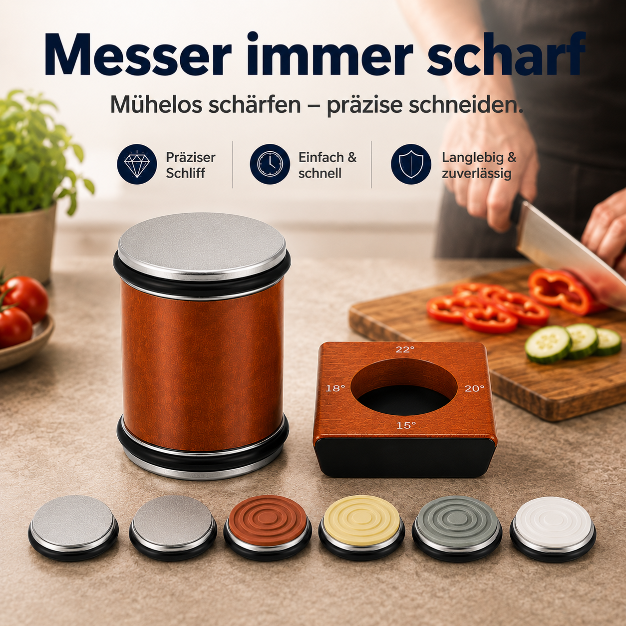 Kantaro – Messerschärfer mit 4 Schleifwinkeln