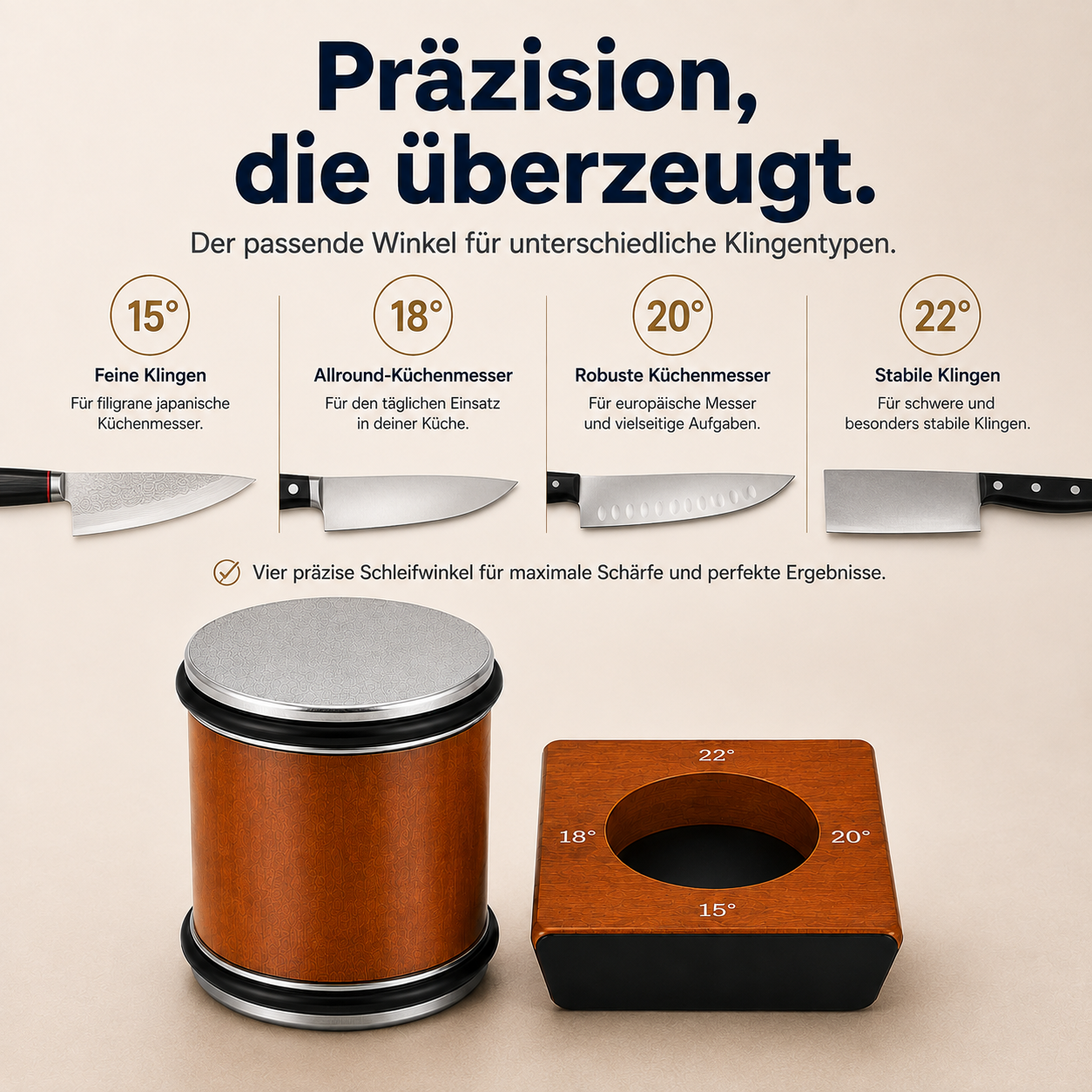 Kantaro – Messerschärfer mit 4 Schleifwinkeln